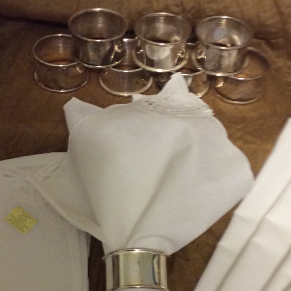 Towle Dining Vintage 8 Towle Silver Plated Napkin Rings With